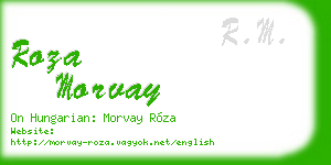 roza morvay business card